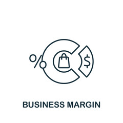 Business Margin icon. Monochrome simple Business Management icon for templates, web design and infographics