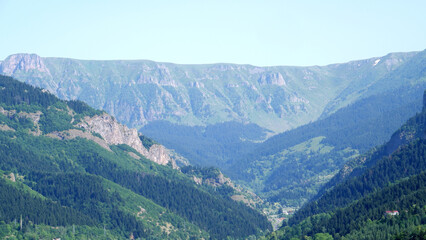 Fototapeta premium view from the top of the mountain