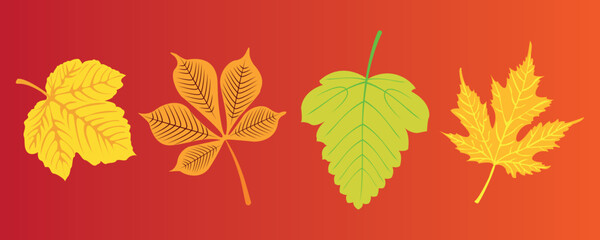 Simple and attractive colored background wallpaper for template autumn background for the design of an autumn composition of posters, postcards, stickers, decor, school decor, in orange tones.