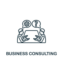 Business Consulting icon. Monochrome simple Business Management icon for templates, web design and infographics