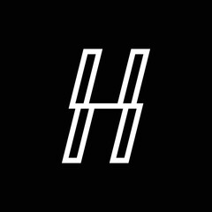 modern monogram letter H logo design