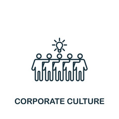 Corporate Culture icon. Monochrome simple Business Management icon for templates, web design and infographics