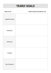 Yearly Goals Planner
