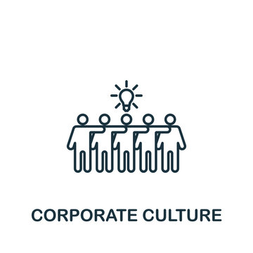 Corporate Culture icon. Monochrome simple Business Management icon for templates, web design and infographics