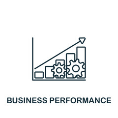 Business Performance icon. Monochrome simple Business Management icon for templates, web design and infographics