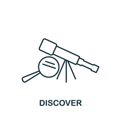 Discover icon. Monochrome simple Business Motivation icon for templates, web design and infographics