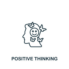 Positive Thinking icon. Monochrome simple Business Motivation icon for templates, web design and infographics