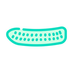 cucumber cut color icon vector. cucumber cut sign. isolated symbol illustration