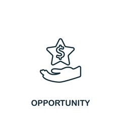Opportunity icon. Monochrome simple Business Motivation icon for templates, web design and infographics