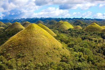 View of the Chocolate Hills, Carmen, Bohol, Philippines