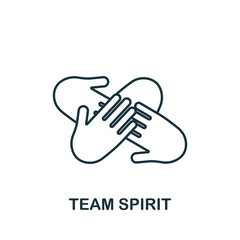 Team Spirit icon. Monochrome simple Business Motivation icon for templates, web design and infographics