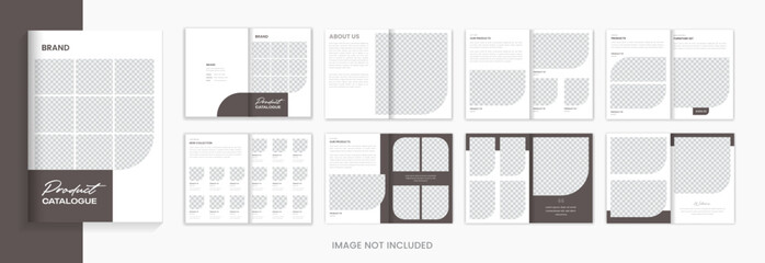 minimal peach product catalog brochure design template  - obrazy, fototapety, plakaty