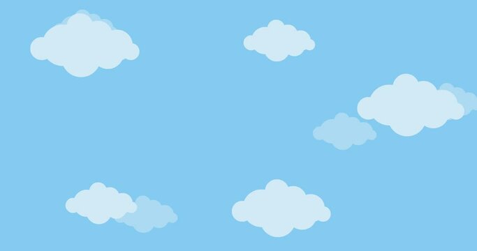 vertical blue cloud background animation