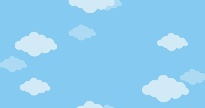 horizontal horizontal cloud background animation