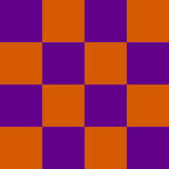 Seamless abstract pattern with many geometric squared boxes. Purple or violet and orange colors. Vector design. Paper, cloth, fabric, cloth, dress, napkin, print, present, shirt, halloween concepts. 