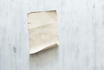old paper on white wall