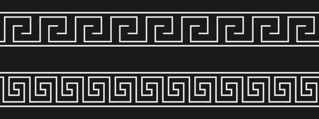 Seamless Greek key patterns - obrazy, fototapety, plakaty