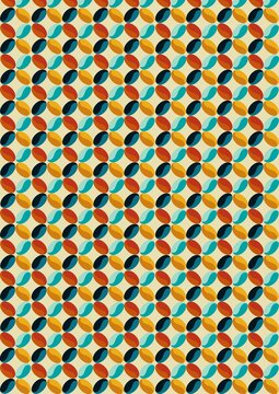 Colorful oval seamless pattern illustration