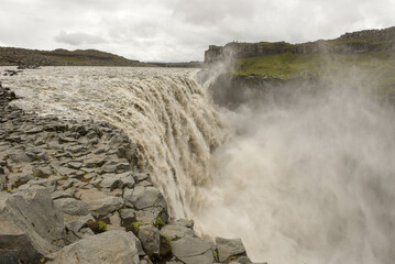 View at Dettifoss waterfall in Iceland