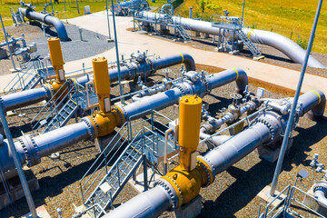 Gas pipeline. One part of Nord Stream pipeline from Russia to European Union. High pressure pipes...