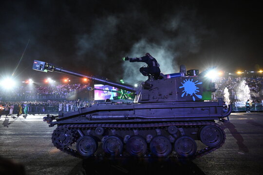 An entertaining tank show held during the great Riyadh season in the Saudi capital, Riyadh