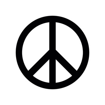 Peace vector logo symbol on alpha transparent background - Stop war, no war, conflicts, make peace, stop fights