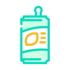 lemon flavored soda color icon vector. lemon flavored soda sign. isolated symbol illustration