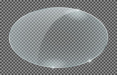 Glass plate isolated on a transparent background