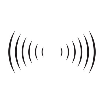 sound radio wave icon vector wifi sound signal connection for graphic design, logo, website, social media, mobile app, UI illustration