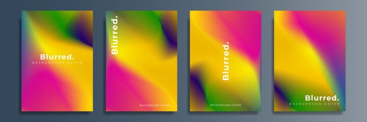 Set of abstract organic curved wave shape on dark colors background for Brochure, Flyer, Poster, leaflet, Annual report, Book cover, Graphic Design Layout template, A4 size