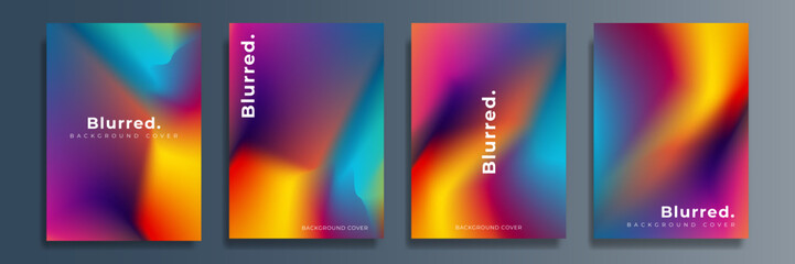 Set of abstract organic curved wave shape on dark colors background for Brochure, Flyer, Poster, leaflet, Annual report, Book cover, Graphic Design Layout template, A4 size