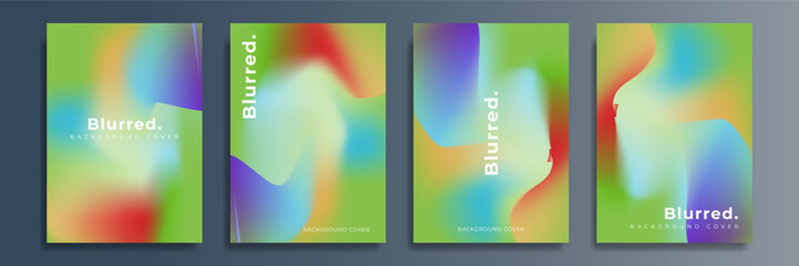 Bundle set of bright vector colorful watercolor background for poster or brochure cover design