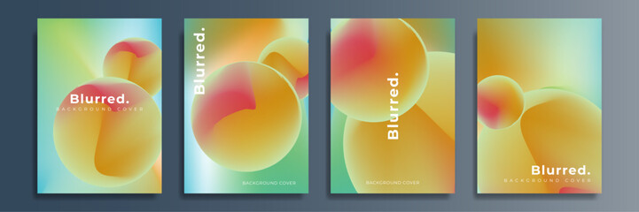 Bundle set of bright vector colorful watercolor background for poster or brochure cover design