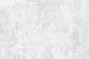 Old rough gray concrete wall with stucco, plaster texture. White paint on scratched background. Light grey beton surface. Cement floor design. Natural grunge wallpaper, weathered paper with cracks.