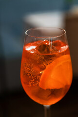 Closeup of aperol spritz cocktail i