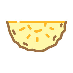 canned pineapple wedges color icon vector. canned pineapple wedges sign. isolated symbol illustration