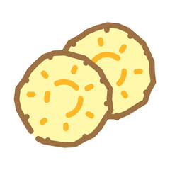 slices cut pineapple color icon vector. slices cut pineapple sign. isolated symbol illustration