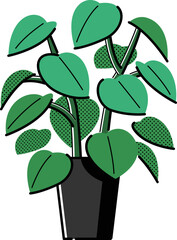 観葉植物のイラスト
