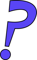 Vector question mark icon, query symbol. Frequently Asked questions and help pictogram, a flat vector sign isolated on a white background. Simple vector illustration for graphic