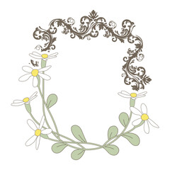 Obraz premium frame with flowers