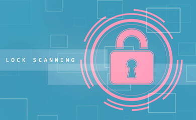 Digital Padlock on abstract technology background, Technology security concept. Modern safety digital background. Protection system, Cyber Security and safety information, personal data concept