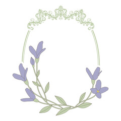 frame with flowers