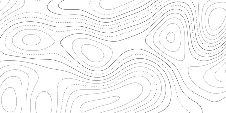 Abstract design with black and white abstract background . Topography map concept. 3d rendering . Creative and similar design with white and black tone paper cut wave curve with blank space design