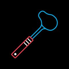 Soup ladle vector icon. Kitchen appliances