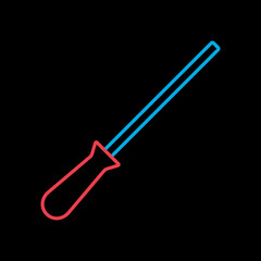 Knife sharpener vector icon. Kitchen appliances