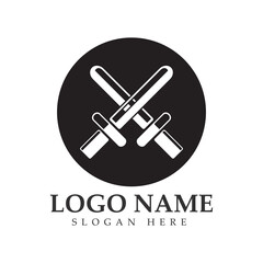 The winged sword with shield vector icon illustration design vector.