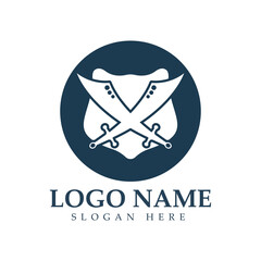 The winged sword with shield vector icon illustration design vector.