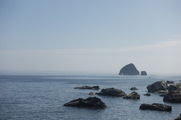 울릉도 코끼리 바위가 보이는 풍경