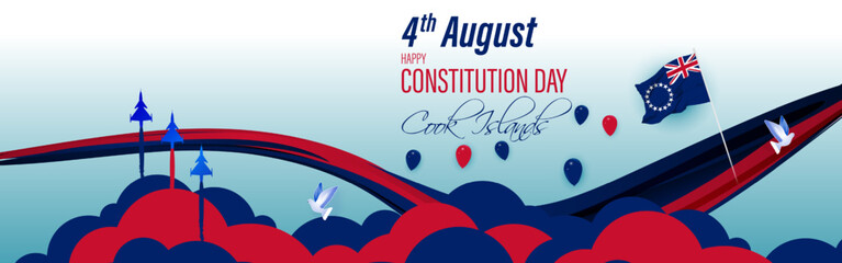Vector illustration for Cook Islands Constitution Day