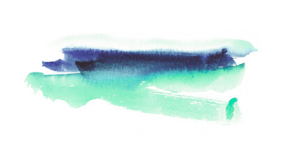 Abstract hand painted watercolor painting, modern pastel coloured paint, watercolour illustration isolated on white. Fun and creative colourful background for greeting cards, banners and social media